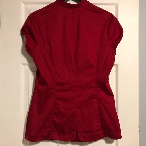 2 for $25 Guess Red Short Sleeve Blouse Large - Picture 2 of 10